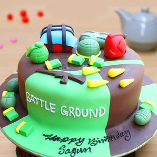 Battle Ground Themed Cake - Pubg Battleground Cake