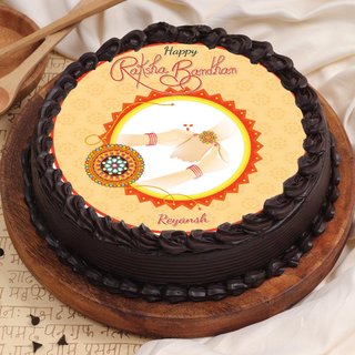Rakhi with Poster Cake for Brother