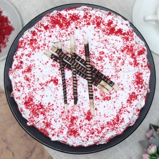 Red Velvet Cake With Choco Sticks