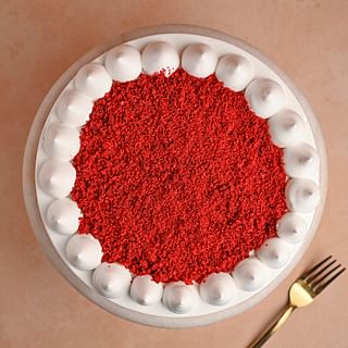Top View of Red Velvet Cake