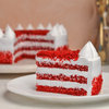 Sliced View of Red Velvet Cake