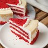 Sliced View of Red Velvet Choco Coffee Cake