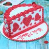 Zoomed View of Red Velvet Half Cake