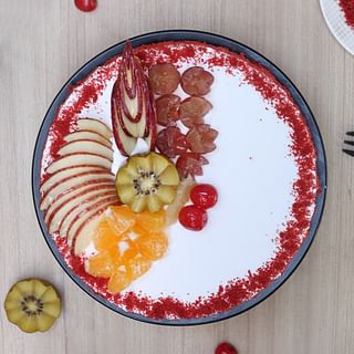 Top View of Vegan Red Velvet Cake