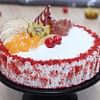 Side View of Vegan Red Velvet Cake