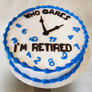 Cream Cake for Retirement Party