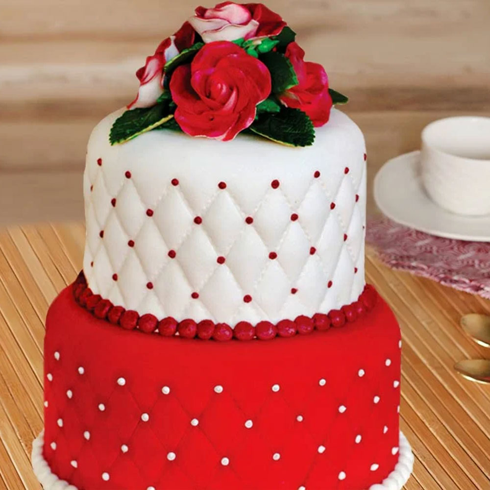 Buy Rose Party Fondant Cake-Partylicious Roselia Cake