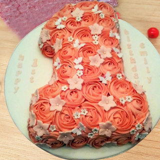 Rosette Number Cake - No 1 Twirl Cake