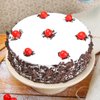 Round Black Forest Cake With Cherries