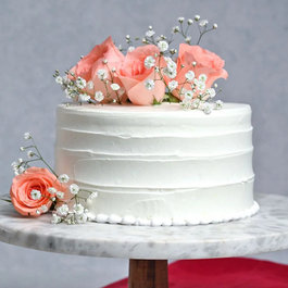Buy Vanilla Rose Cake Online