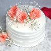 Top View of Vanilla Rose Cake Online
