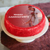 Red Velvet Photo Cake For Anniversary
