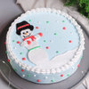 Side View of Top View of Snowman Cake