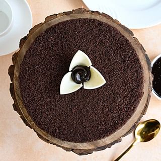 Top View of A Chocolate Mud Cake