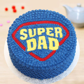 Round Shaped Super Dad Cake- Father's Day Cakes