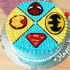 Buy Cream Superhero Round Cake-dynamic Superhero Cake