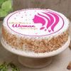 Round Shaped Womens Day Poster Cake