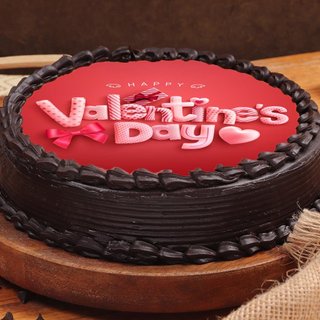 Side View of Dainty Choco Love Cake