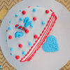 Semi Round Red Velvet Half Cake