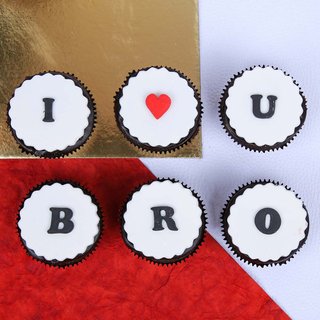 Set Of 6 Chocolate Cupcakes For Bro