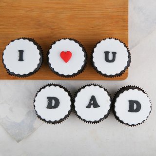 Set Of 6 Chocolate Cupcakes For Dad