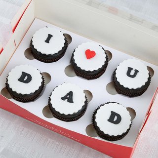 Set Of 6 Chocolate Cupcakes For Dad