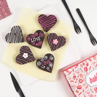 Top View of Heart Shaped Brownies Online