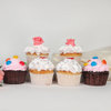 Set Of 6 Different Flavored Cupcakes