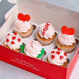 Valentine Themed Vanilla Cupcakes