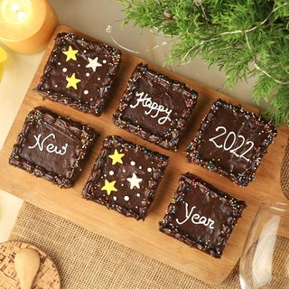 Happy New Year 2022 Chocolate Brownies