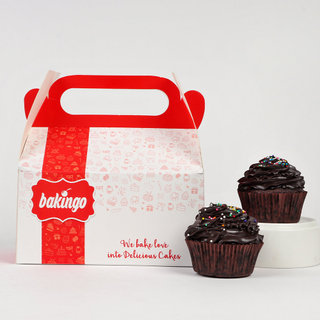 Packed View of Double Chocolate Cupcake From Bakingo