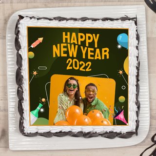 Happy New Year Photo Cake 2022