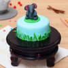 Side View of Baby Elephant Theme Cake