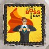 Top View of Happy Boss Day Poster Cake