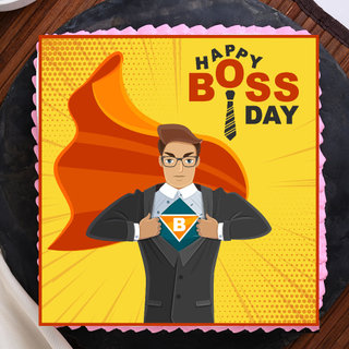 Happy Boss Day Poster Cake