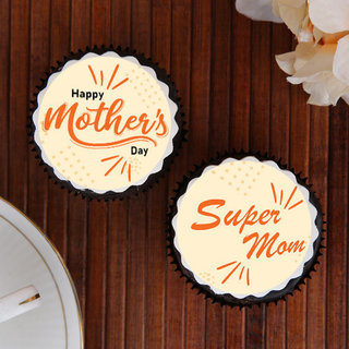 Top view of Super Mom Cupcake