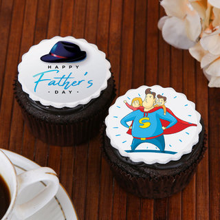 Superhero Fathers Day Cupcakes 2pcs