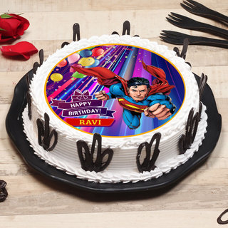 Superman Poster Cake