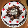 Teachers Day Black Forest Cake- Top View