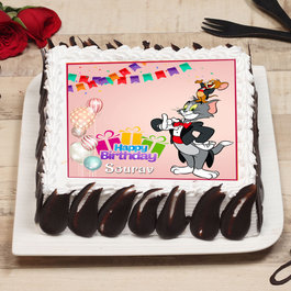 Tom N Jerry Poster Cake