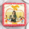 Top View of Teachers Day Special Photo Cake