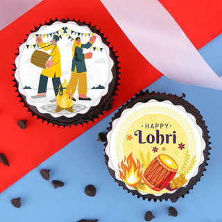 Two Happy Lohri Cupcakes