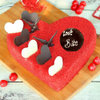 Valentines Day Red Velvet Heart Cake