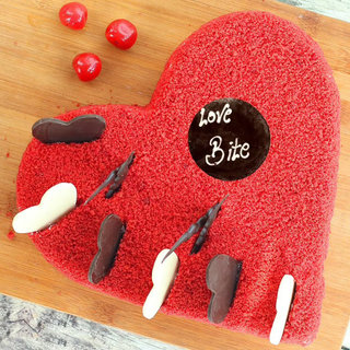 Valentines Day Red Velvet Heart Cake