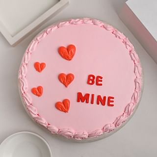 Top View of Rosey Strawberry Cake