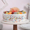 Front View of Fruit Funfetti Vanilla Cake