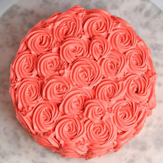 Front View of Rosey Cake Of Love: Send Cake Online