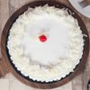 Top view of Creamy White Forest Cake