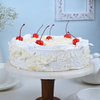 Front View of White Paradesia - A White Forest Cake