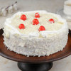 Front View of White Paradesia - A White Forest Cake